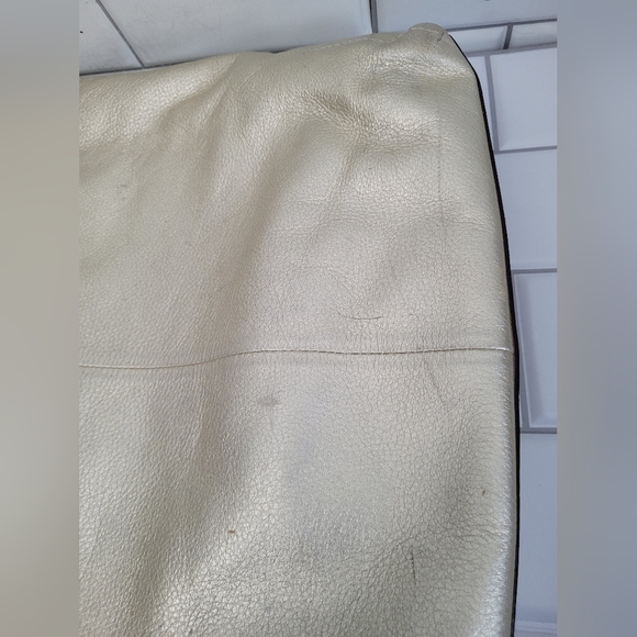 Coach Audrey Gold Metallic Leather Medium Size Tote Soft Pebble Leather Zip Clos - Picture 13 of 13